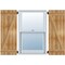 Ekena Millwork Joined Board-n-Batten Shutters w/Z-Bar, Rough Sawn Western Red Cedar, 21 1/2W x 34H, PR RBJ06Z21X034RWR - alternate 1
